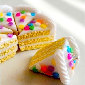 Birthday Cake Dangly Clay Earrings